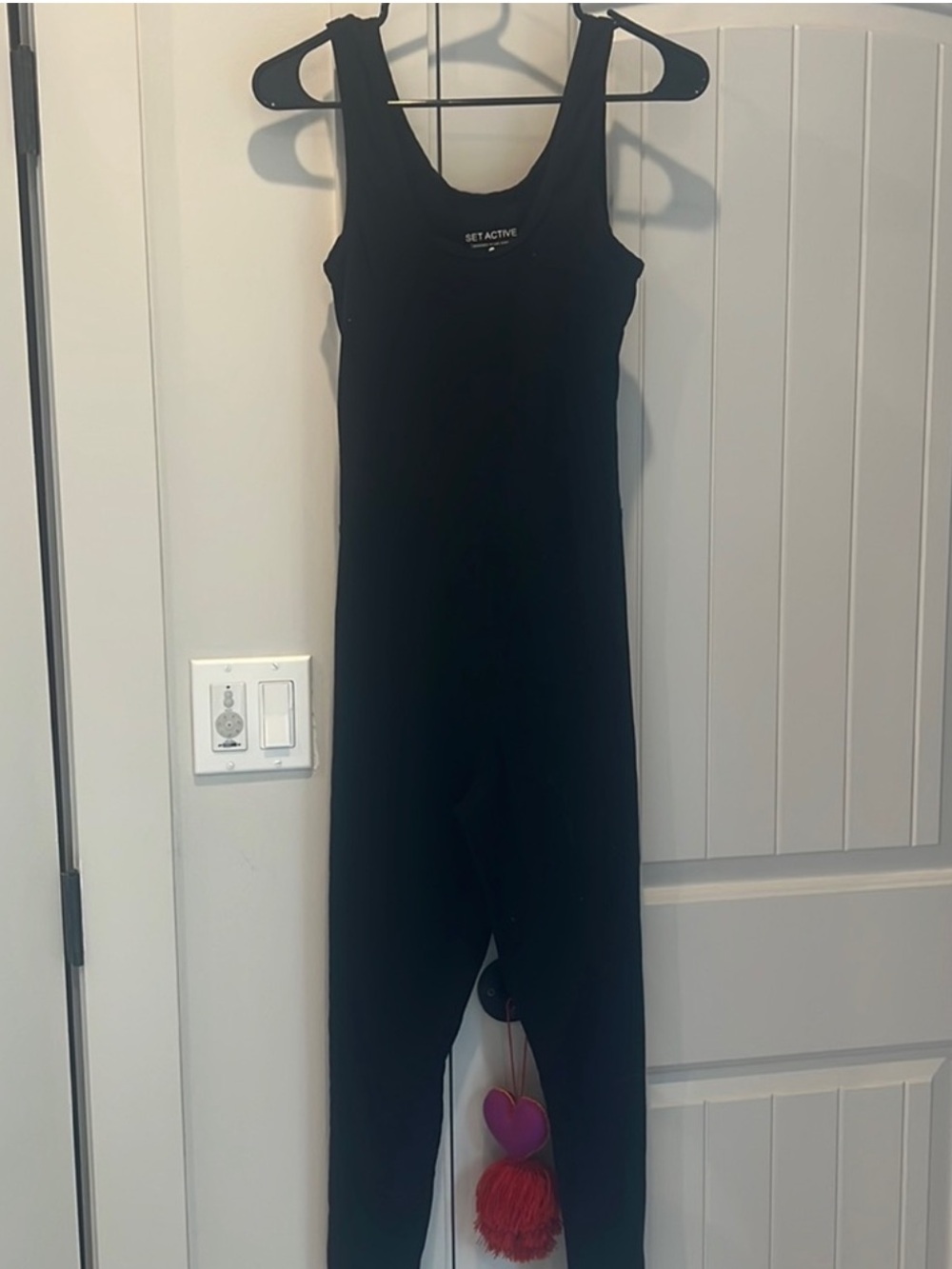 SET Active Black Sleeveless Scoop-Neck Jumpsuit